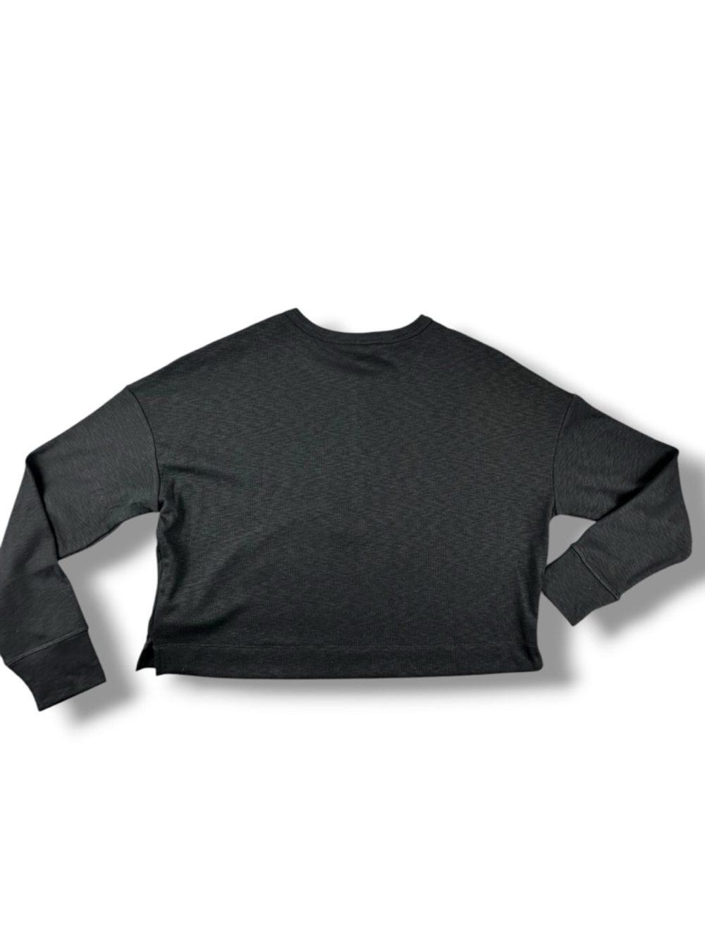 Vuori Black Heather Sunrise Oversized Long Sleeve Henley Size S NWOT - Picture 6 of 9